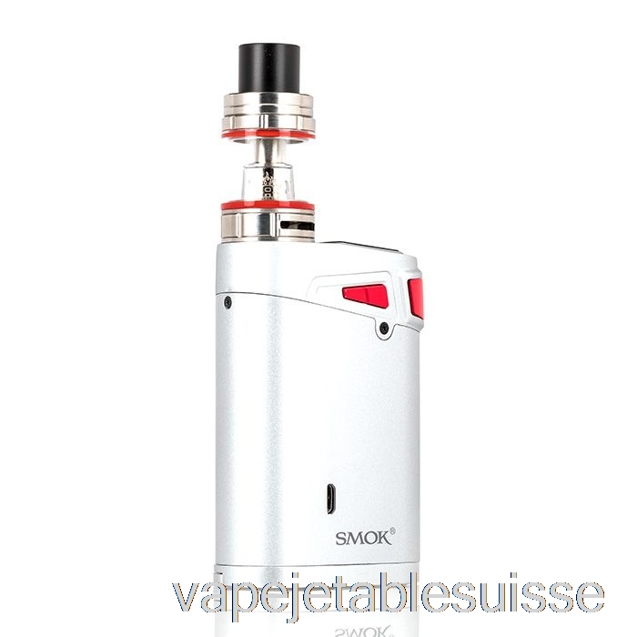 Vape Suisse Smok Marshal G320 Tc Starter Kit Corps Argenté / Bouton De Tir Rouge